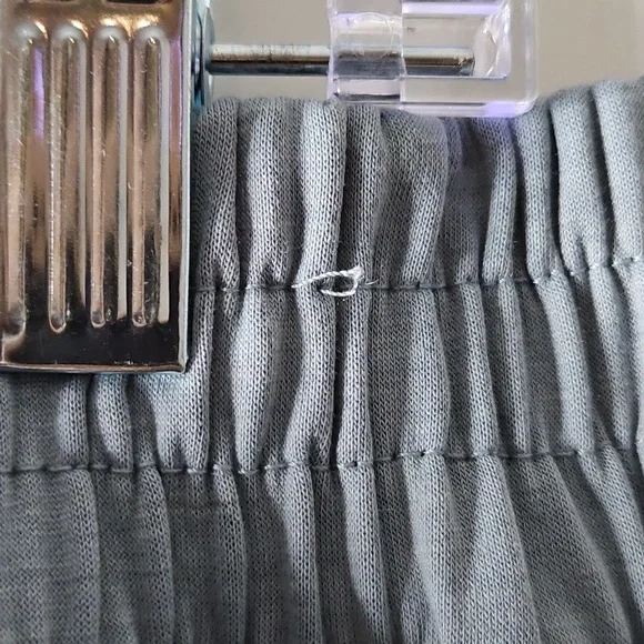 Dear Scarlett Flare Leg Pants 1X Blue Stretch Lounge Modern Casual Relaxed NWT - Picture 6 of 15